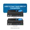 OREI USB 3.2 Over Ethernet HDbaseT Cat6 Extender LAN Upto 330 Feet - Dual Host Extends 2X USB-C/ 2X USB-A Signal Over LAN Ethernet - RS-232, PoC, Supports All Operating System view 2