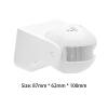 Atyhao 180 Degree PIR Motion Sensor Switch, Infrared Motion Detector with Adjustable Time Delay 5s-10min & Light Sensitivity for Indoor Outdoor Lighting (White) view 2