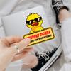 3 Pcs Non-Magnetic Student Driver Sticker Cute Duck Car Magnets Student Driver Sign Car Bumper Student Driver Funny New Driver Decals for Car Laptop Water Bottle Phone Case Helmet Gifts (7 inches) view 2