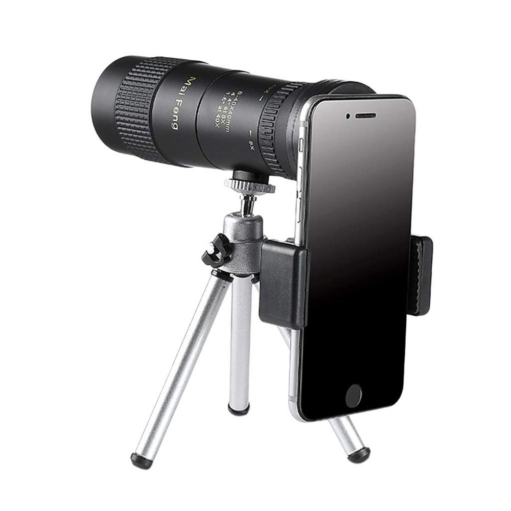 Binoculars for Adults, 4K 8-40x40mm High Telephoto Zoom Monocular Telescope with Low-Light-Level High Power Lightweight Telescope Without Tripod for Birdwatching Binoculars