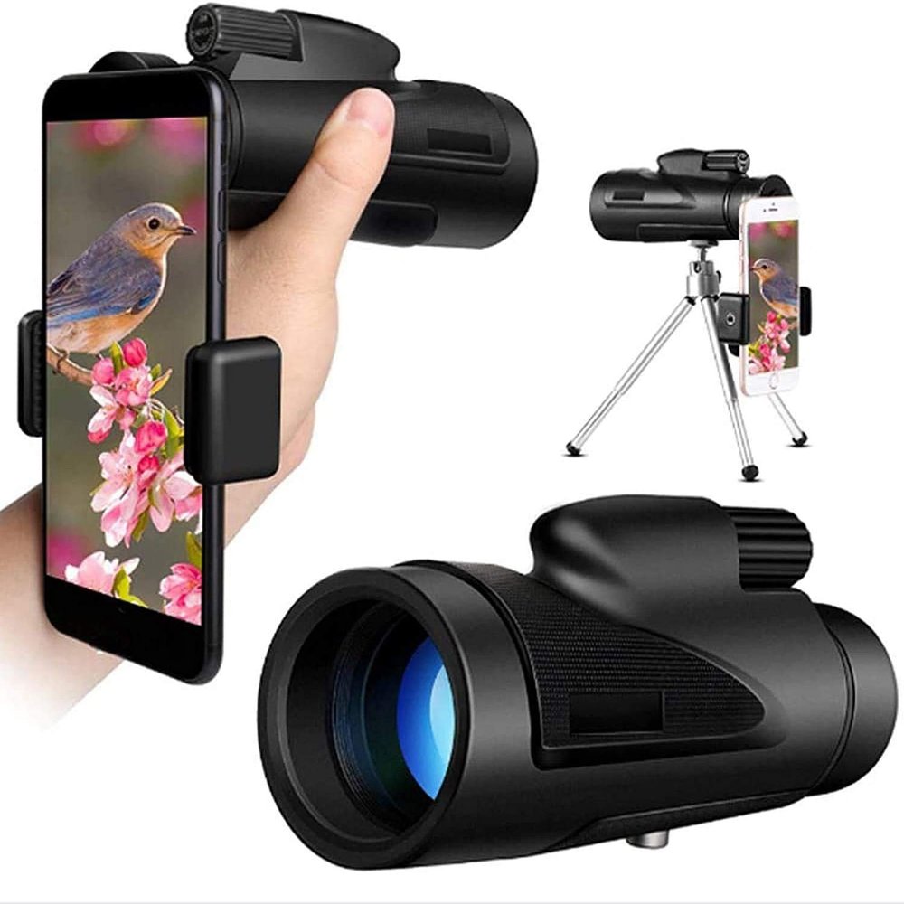 Binoculars for Adults, Telescope 12x50 High Power Low Light Waterproof Monocular for Mobile Phone Bird Watching Hiking Camping Sightseeing for Adult Bird Watching Outdoor Binoculars