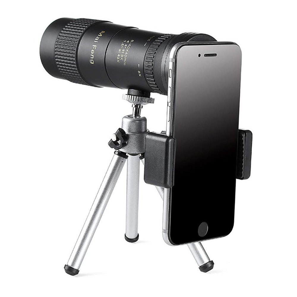 Binoculars for Adults, 4k 8-40x40mm Telephoto Zoom Monocular Telescope with Outdoor High Power Lightweight Telescope Without Tripod for Birdwatching Camping Binoculars