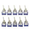 BHUPWZE 10Pcs ON-Off-ON 3 Pin Position Latching Toggle Switch AC 125V/6A 250V/3A view 2