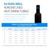 4:1 Ratio Heat Shrink Tubing, 10ft Heat Shrink Tube for Wires, Waterproof Dual Wall Industrial Heat-Shrink Tubing with Adhesive (Blue, 12mm(1/2")) view 2