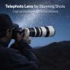 500mm F6.3 Telephoto Lens 4 Elements in 4 Groups with T2 RF Adapter - Enhanced Optics for Clear Astrophotography and R Mount Mirrorless Cameras (White) view 4