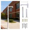 Splicing Type Security Camera Mounting Pole Standing, 7 8 10 12 13 15 16 20ft Extra-long CCTV Pole for School/Parking Lot, Surveillance Post Stand(Light Coffee,236.2 in(6 m)) view 1