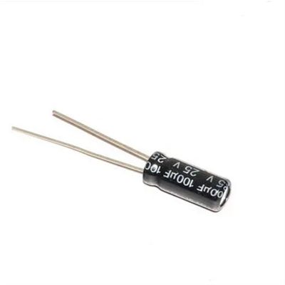 100PCS 25V100uF Aluminum Electrolytic Capacitor 100uf 25v 6x7mm