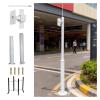 Detachable Solar Panels/Camera Mounting Bracket Pole, Assembled Security Camera Stand Easy Install, Surveillance Cameras Holder Column 7 10 16 20ft(ligjt grey,H-4.5m/14.8') view 1