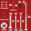 Detachable Solar Panels/Camera Mounting Bracket Pole, Assembled Security Camera Stand Easy Install, Surveillance Cameras Holder Column 7 10 16 20ft(ligjt grey,H-4.5m/14.8') view 2