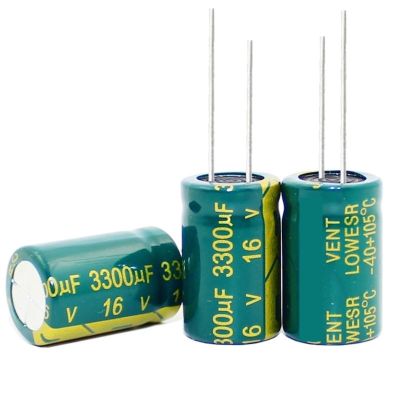100PCS/LOT 3300uf 16V 16v 3300uf high Frequency Low impedance Aluminum electrolytic Capacitor Volume: 13 * 20mm