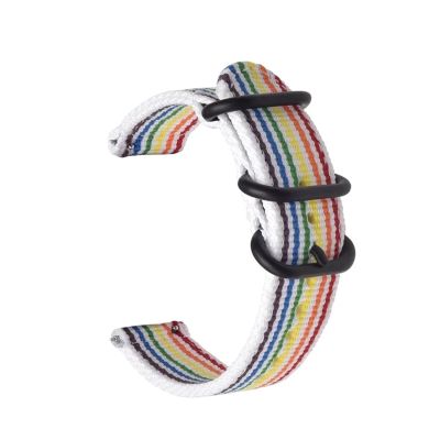 22mm 20mm Woven Nylon Strap For Watch 6 4 5 44mm Gear S3 Classic Active 2 Band 24mm 18mm Fabric(Seven Color,20mm)
