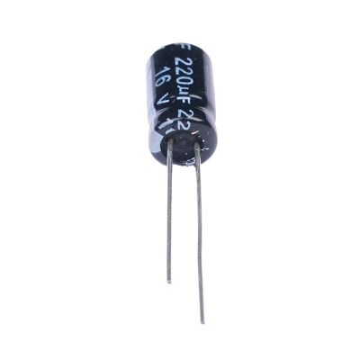 100PCS 220UF 16V Electrolytic Capacitor 6 * 12mm