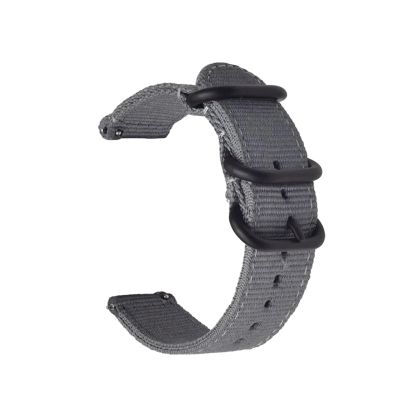 22mm 20mm Woven Nylon Strap For Watch 6 4 5 44mm Gear S3 Classic Active 2 Band 24mm 18mm Fabric(Gray,20mm)