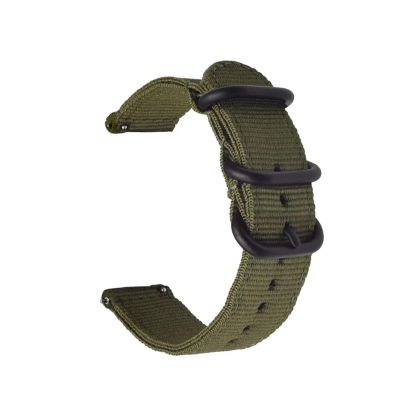 22mm 20mm Woven Nylon Strap For Watch 6 4 5 44mm Gear S3 Classic Active 2 Band 24mm 18mm Fabric(Amy Green,18mm)