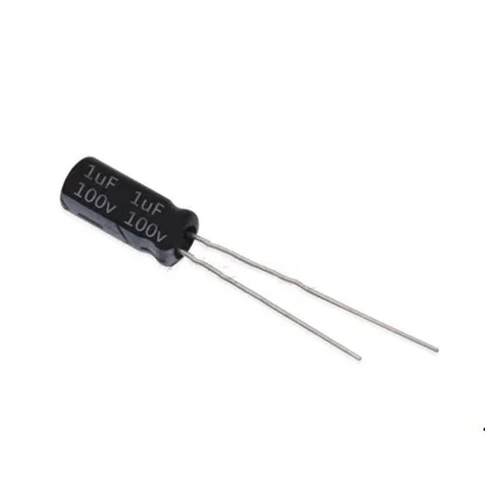 100pcs 100V1UF Radial Electrolytic Capacitor 1uF 100V 5mm*11mm