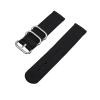 22mm 20mm Woven Nylon Strap For Watch 6 4 5 44mm Gear S3 Classic Active 2 Band 24mm 18mm Fabric(Black-S,18mm) view 1