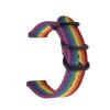 22mm 20mm Woven Nylon Strap For Watch 6 4 5 44mm Gear S3 Classic Active 2 Band 24mm 18mm Fabric(Rainbow,18mm) view 1
