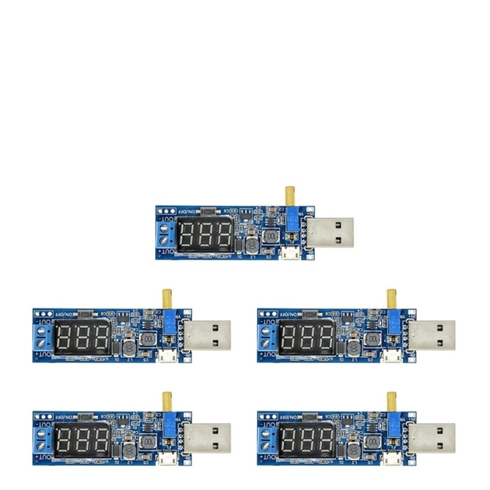 1-10PCS Boost Buck Converter USB Step UP/Down Power Supply Module DC-DC 5V to 3.3V / 12V Adjustable Output DC 1.2V-24V(5PCS Micro)
