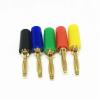 10Pcs 2mm Banana Jack Gold Plated Brass for Speaker Amplifier Binding Post Test Probes Connector(Yellow) view 2