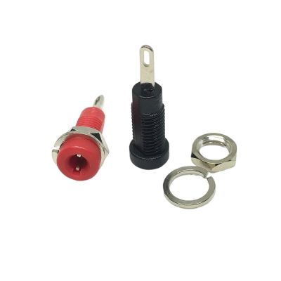 10Pcs 2mm Copper Binding Post Banana Jack Socket Panel Mount for Safety Protection Test Probe Connector(Black)