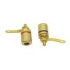 10Pcs Amplifier Speaker Terminal Binding Post Banana Audio Jack 4mm Connector 25 * 11mm Gold Plated(Red) view 2