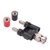 10pcs BNC to Two Dual 4mm Banana Socket Binding Post Male Female Jack Connector RF Adapter Terminal(Male-02) view 4