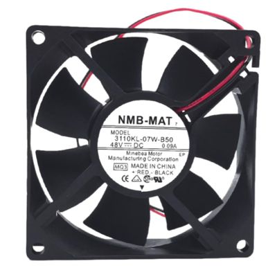 3110KL-07W-B50 Fan 8CM for 48V 0.09A 8025 80X80X25MM 2-Wire Cooling Fan