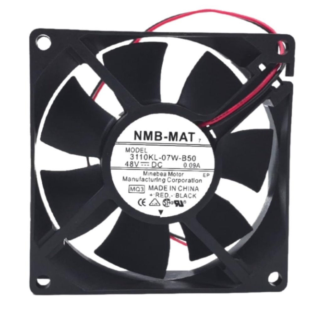 3110KL-07W-B50 Fan 8CM for 48V 0.09A 8025 80X80X25MM 2-Wire Cooling Fan