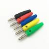 100Pcs 5 Color 4MM Nickel Plated Banana for Probes Binding Post Connector(Black) view 3