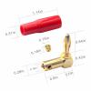 10/20/50/100pcs L Shape 4mm Banana Connector Right Angle 90 Degree Banana Male Plugs Audio Speaker Wire Cable Connectors(1PCS) view 2