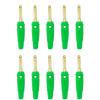10/50/100Pcs 4MM Banana Audio Speaker Connectors Amplifier Binding Post Jack Gold Plated(10 Green) view 2