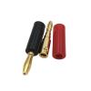 100Pcs Brass Gold Plated 4mm Wire Cable Audio Speaker Banana Connector Horn Speakers Banana Black Red(Black) view 1