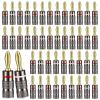 100pcs Banana Gold Plated Copper 4mm Banana Connector Male Speaker Gun Metal view 1