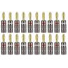 100pcs Banana Gold Plated Copper 4mm Banana Connector Male Speaker Gun Metal view 2
