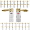 10PCS 4mm Gold-Plated Right Angle 90 Degree Banana Video Speaker Adapter Audio Banana Connectors(10 Red) view 2