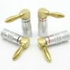 10PCS 4mm Gold-Plated Right Angle 90 Degree Banana Video Speaker Adapter Audio Banana Connectors(10 Red) view 4
