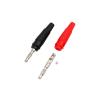 10pcs 4mm Banana High Current Insulated Shrouded Stackable Connector Screw Connection Banana Connectors(Black) view 1