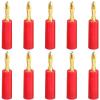 10/40/200PCS 4mm Gold Plated Banana Connector Speaker Horn Speakers Banana for Audio Video Cable Adapter Speaker(10 Red) view 2
