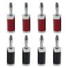 8/40/200Pcs Rhodium Plated Carbon Fiber 4mm Speaker Cable Banana Male Terminal Jack Audio Connector(8Pcs (4Pairs)) view 2