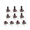 BHUPWZE Momentary Tactile Tact Push Button Switch Right Angle Horizontal Holder with Stent 6 * 6 * 4.3/5/6/7/8/9/10/11/12/mm 6x6(6x6x7mm,20PCS) view 1