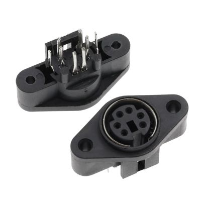 BHUPWZE MDC/S Terminal Socket DIN Jack Connector PS2 6Pin 6P with Fixed Hole Mouse Keyboard(3PCS)