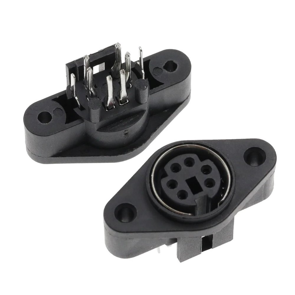 BHUPWZE MDC/S Terminal Socket DIN Jack Connector PS2 6Pin 6P with Fixed Hole Mouse Keyboard(3PCS)