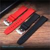 20mm Fluororubber Watch Strap for Rolex Submariner, Replacement Band with Stainless Steel Pin Buckle Butterfly Clasp(Green b2) view 4
