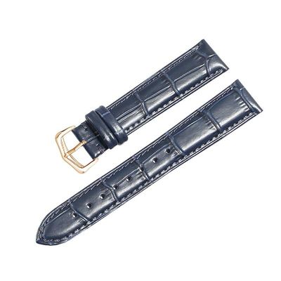 Genuine Leather Watch Strap For Cartier Tank Santos Pin Buckle(Blue r1,18mm)