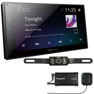 Pioneer DMH-1800NEX 6.8" Double-DIN Digital Multimedia Receiver with Satellite Radio Tuner, Antenna and License Plate Style Backup Camera (Renewed)