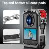 Acouto Camera Expansion Cage Metal Protective Frame Camera Housing Cage for Osmo 360 Panoramic with Cold Shoe 1/4 Screw Port Access Window (Black) view 2