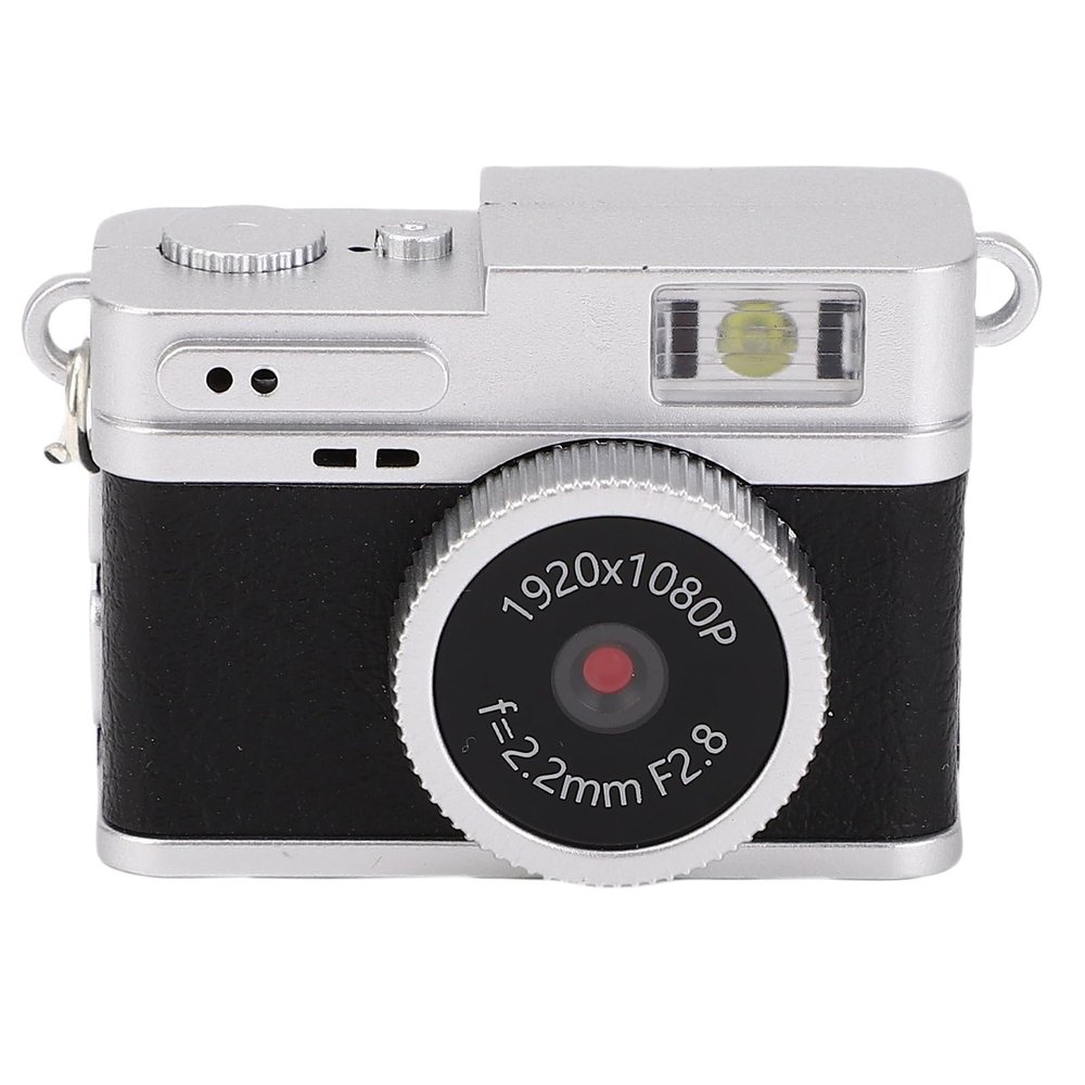 ASHATA 20MP Keychain Digital Camera, 1080P Video Resolution with Built in LED Fill Light and 0.96in Screen, for Outdoor Cycling Mountain Climbing Birthday Parties (Black)