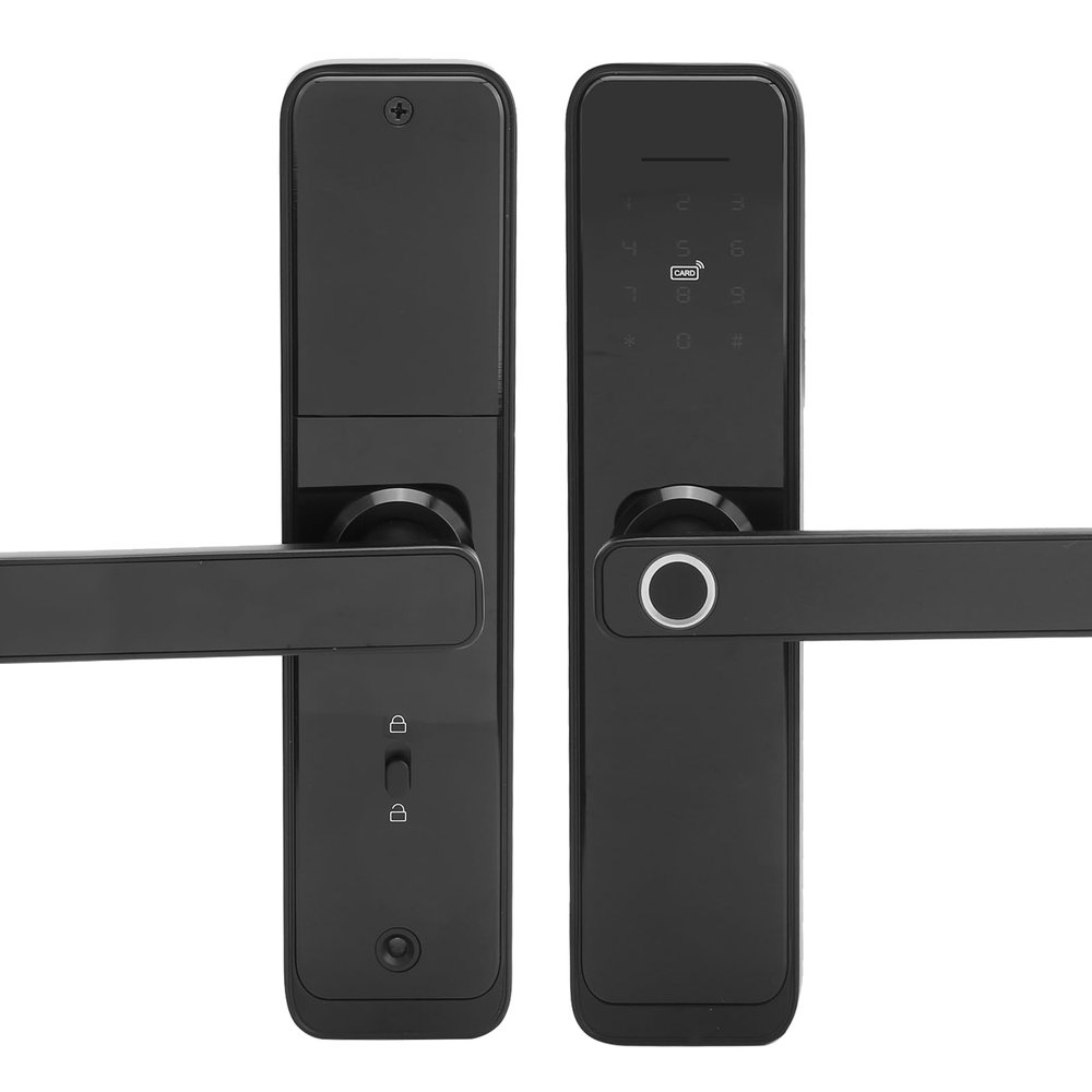 AOWINHIT Smart Fingerprint WIFI Door Lock Electronic Handle Backlit Touch Panel for Tuya Home Security System