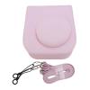 KIMISS Camera Protective Case PU Leather Instant Camera Storage Bag Shoulder Strap for Mini12 11 (Light Pinkish) view 1