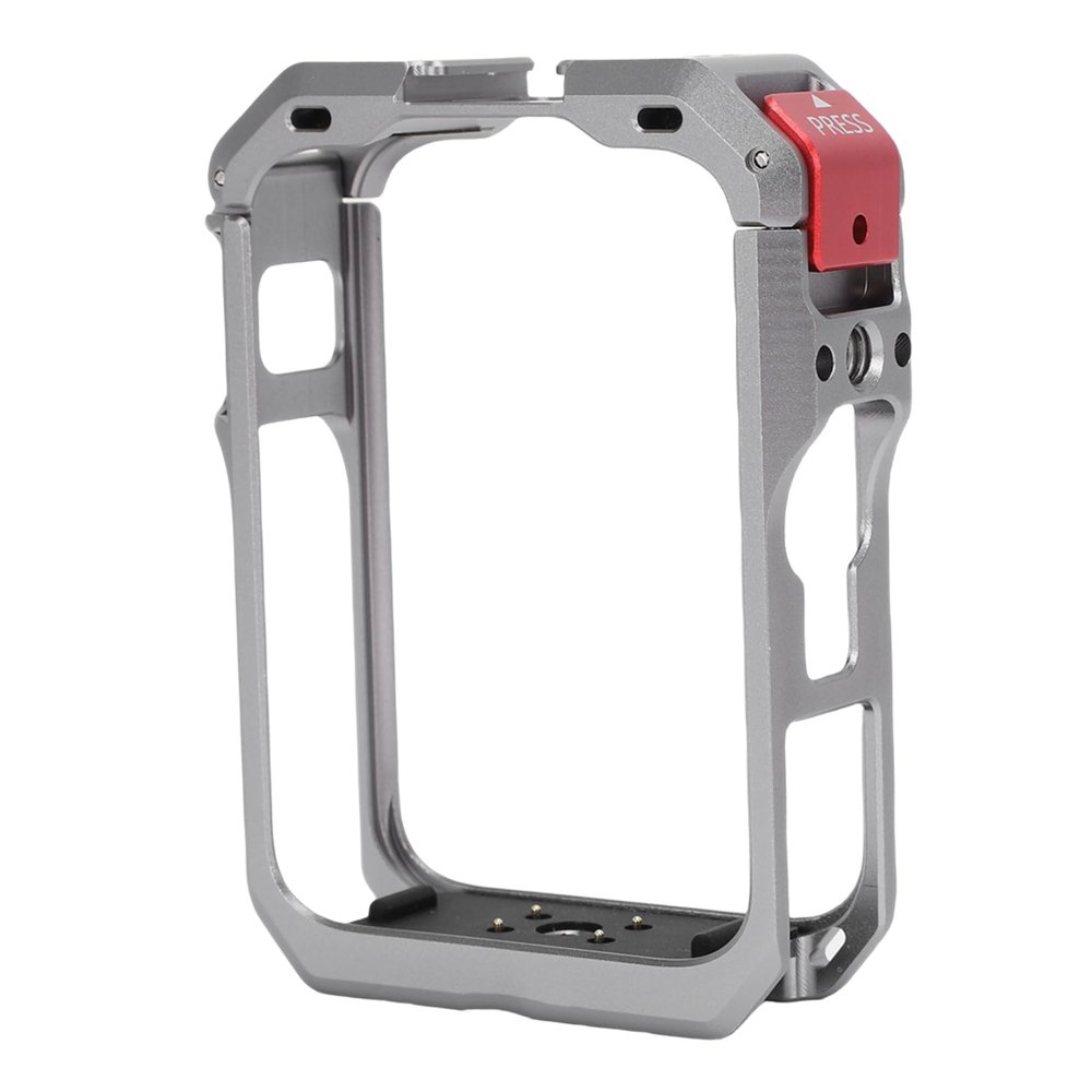 Acouto Camera Expansion Cage Metal Protective Frame Camera Housing Cage for Osmo 360 Panoramic with Cold Shoe 1/4 Screw Port Access Window (Grey)